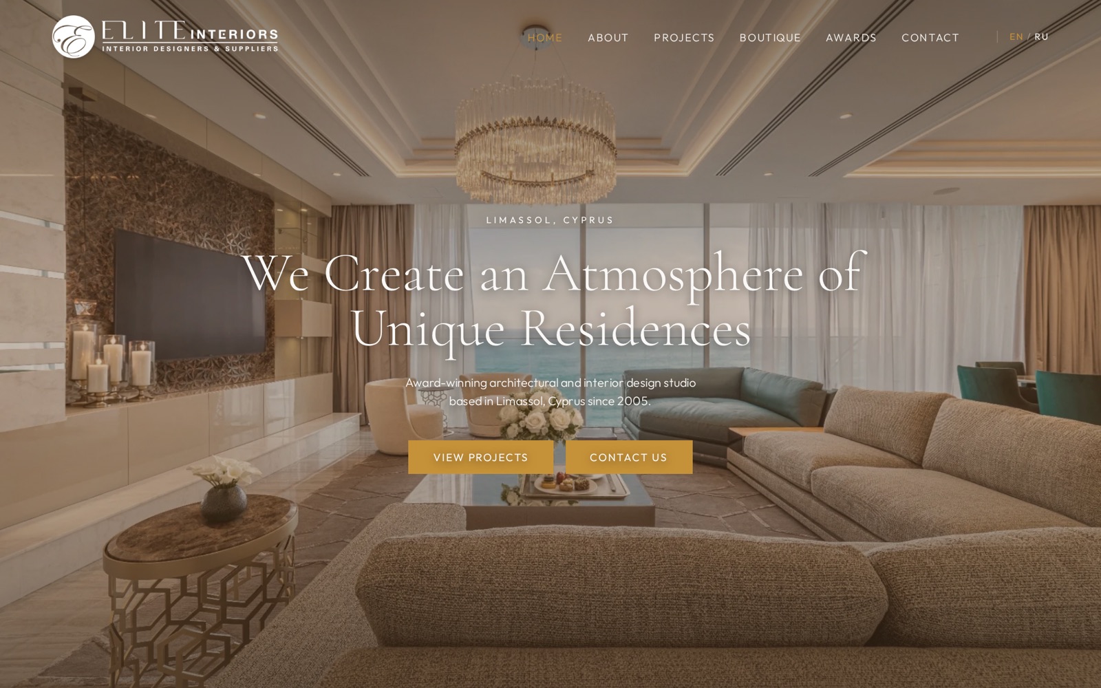 Website Alpify built for Elite Interiors